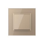 Intrerupator Simplu Mecanic Cap Cruce, 2 Module LIVOLO cu Rama din Sticla - Serie Noua, auriu, VL-FCMM10A-2AP - imagine 2