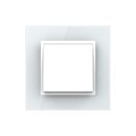 Intrerupator Simplu Mecanic si Cap Scara , 2 Module LIVOLO cu Rama din Sticla - Serie Noua, alb, VL-FCMKS-2WP - imagine 2