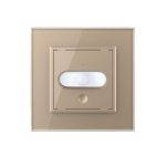 Senzor de Miscare PIR Livolo cu Rama din Sticla, Protocol ZigBee, auriu, VL-FCUZ-2AP-13 - imagine 2