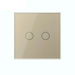 Intrerupator Dublu Cap Scara / Cruce cu Touch LIVOLO - Serie Noua, auriu, VL-FC2S-2G-2A - imagine 2