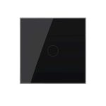 Intrerupator Simplu cu Reset si Contact Uscat Livolo cu Rama din Sticla, ZigBee - Serie Noua, negru, VL-FC1HNZ-2G-12 - imagine 2