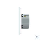 Intrerupator simplu cu revenire / contact uscat Livolo cu touch din sticla, alb, VL-C701CH-11 - imagine 2