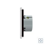 Intrerupator simplu cu revenire / contact uscat Livolo cu touch din sticla, negru, VL-C701CH-12 - imagine 2