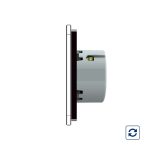 Intrerupator simplu cu revenire contact uscat Livolo cu touch din sticla, negru, VL-C701IH-12 - imagine 2