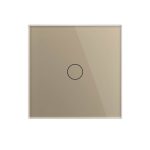 Intrerupator Simplu cu Touch Livolo din Sticla, Zigbee - Serie Noua, auriu, VL-FC1Z-2G-2A - imagine 2