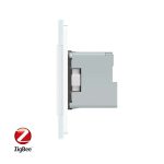 Intrerupator simplu ZigBee + priza simpla ZigBee, Livolo cu rama din sticla, Control de pe telefon, alb, VL-C701Z/C7-C1EUZ-11 - imagine 2