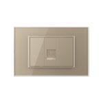 Priza internet Livolo cu rama din sticla - standard italian, auriu, VL-C9-C1C-3A - imagine 2
