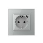 Priza Schuko + USB-C LIVOLO, Standard German - Serie Noua, gri, VL-FCTF16A.UC18W-2IP - imagine 2