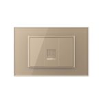 Priza Telefon LIVOLO cu Rama din Sticla, auriu, VL-P9-1FCTP-3A - imagine 2