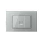 Priza Telefon LIVOLO cu Rama din Sticla, gri, VL-P9-1FCTP-3I - imagine 2