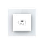 Priza USB Tip C Livolo cu Rama din Sticla, alb, VL-FCUC-2WP-11 - imagine 2