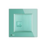 Priza internet Livolo cu rama din sticla, verde, VL-C791C-18 - imagine 2