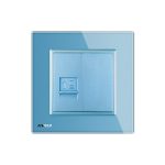 Priza internet Livolo cu rama din sticla, albastru, VL-C791C-19 - imagine 2