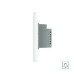 Buton sonerie cu touch Livolo din sticla, Standard italian, alb, VL-C901B-81 - imagine 3
