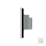 Buton sonerie cu touch Livolo din sticla, Standard italian, negru, VL-C901B-82 - imagine 3