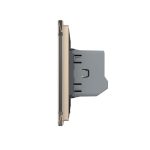 Buton Sonerie cu Touch LIVOLO din Sticla - Serie Noua, auriu, VL-FC1B-2G-2A - imagine 3