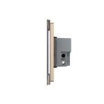 Intrerupator Simplu Cap Scara / Cruce cu Touch LIVOLO din Sticla - Serie Noua, auriu, VL-FC1S-3G-13 - imagine 3