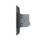 Intrerupator Simplu Cap Scara / Cruce cu Variator Livolo cu Rama din Sticla, ZigBee - Serie Noua, negru, VL-FC1SDZ-2BP-12 - imagine 3