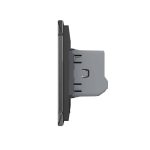 Intrerupator LIVOLO cu touch dublu wireless telecomanda inclusa, negru, VL-C7-C2/702R-12 - imagine 3