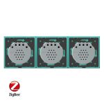 Intrerupator cu touch simplu+dublu+dublu LIVOLO din sticla, Protocol ZigBee, Control de pe telefon, verde, VL-C701Z/702Z/702Z-18 - imagine 3