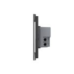 Intrerupator simplu wireless cu touch Livolo din sticla - standard italian, negru, VL-FC1R-3G-12 - imagine 3