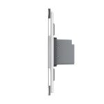 Intrerupator Simplu Cap Scara / Cruce cu Touch Livolo cu Rama Din Sticla 1M - Serie Noua, alb, VL-FC1S-1WP-11 - imagine 3