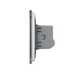 Intrerupator LIVOLO simplu wireless cu touch si telecomanda inclusa, gri, VL-C7-C1/701R-15 - imagine 3
