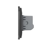 Intrerupator Simplu Cap Scara, Dimmer cu Touch LIVOLO - Serie Noua, negru, VL-FC1SD1-2G-2B - imagine 3