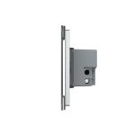 Intrerupator cvadruplu wireless cu touch Livolo din sticla - standard italian, gri, VL-FC4R-3G-15 - imagine 3