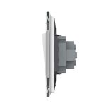 Intrerupator Simplu Mecanic si Cap Scara , 2 Module LIVOLO cu Rama din Sticla - Serie Noua, alb, VL-FCMKS-2WP - imagine 3