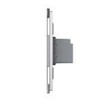 Intrerupator Simplu Cap Scara / Cruce cu Touch Livolo cu Rama Din Sticla 1M, Zigbee - Serie Noua, gri, VL-FC1SZ-1IP-15 - imagine 3