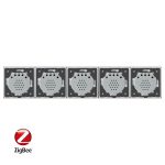 Intrerupator LIVOLO cu touch din sticla cu 5 intrerupatoare simple, Protocol ZigBee, Control de pe telefon, alb, BB-C7-5C1Z-11 - imagine 3