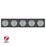 Intrerupator LIVOLO cu touch din sticla cu 5 intrerupatoare simple, Protocol ZigBee, Control de pe telefon, gri, BB-C7-5C1Z-15 - imagine 3