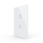 Intrerupator dublu cu touch Livolo din sticla, standard italian - Serie noua, alb, VL-FC2-3G-11 - imagine 3