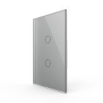 Intrerupator dublu cu touch Livolo din sticla, standard italian - Serie noua, gri, VL-FC2-3G-15 - imagine 3