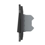 Intrerupator Dublu Mecanic Cap Cruce LIVOLO cu Rama din Sticla - Serie Noua, negru, VL-2FCMM10A-B - imagine 3