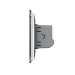 Intrerupator LIVOLO cu touch dublu wireless telecomanda inclusa, alb, VL-C7-C2/702R-11 - imagine 3