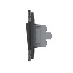 Intrerupator Dublu Mecanic LIVOLO cu Rama din Sticla - Serie Noua, negru, VL-2FCMKS-BP - imagine 3