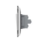 Intrerupator Dublu Mecanic LIVOLO cu Rama din Sticla - Serie Noua, alb, VL-2FCMKS-WP - imagine 3