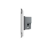 Intrerupator Simplu Cap Scara / Cruce cu Touch LIVOLO din Sticla - Serie Noua, alb, VL-FC1S-3G-11 - imagine 3
