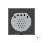 Intrerupator simplu cu revenire / contact uscat Livolo cu touch din sticla, gri, VL-C701CH-15 - imagine 3