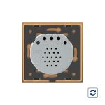 Intrerupator simplu cu revenire contact uscat Livolo cu touch din sticla, auriu, VL-C701IH-13 - imagine 3