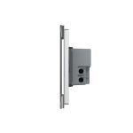 Intrerupator simplu cu touch Livolo din sticla - standard italian, gri, VL-FC1-3G-15 - imagine 3