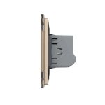 Intrerupator Simplu cu Variator Livolo cu Rama din Sticla, ZigBee - Serie Noua, auriu, VL-FC1DZ-2AP-13 - imagine 3