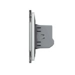 Intrerupator Simplu cu Variator Livolo cu Rama din Sticla, ZigBee - Serie Noua, gri, VL-FC1DZ-2IP-15 - imagine 3