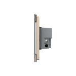 Intrerupator Simplu Wi-Fi cu Touch LIVOLO din Sticla, standard Italian Serie Noua, auriu, VL-FC1NY-3G-13 - imagine 3