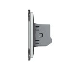 Intrerupator simplu wireless cu touch Livolo din sticla, Serie noua, alb, VL-FC1R-2WP - imagine 3