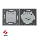 Intrerupator simplu ZigBee + priza simpla ZigBee, Livolo cu rama din sticla, Control de pe telefon, alb, VL-C701Z/C7-C1EUZ-11 - imagine 3
