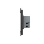 Intrerupator triplu wireless cu touch Livolo din sticla - standard italian, negru, VL-FC3R-3G-12 - imagine 3