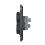 Priza Dubla Livolo cu Rama din Sticla Pentru Doza Simpla, negru, VL-C7CTF16A-B - imagine 3